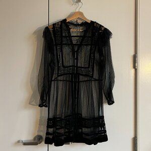 Anthropologie Sheer Babydoll Top